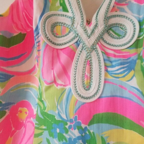 Lilly Pulitzer Tessa Shift Sz 00 Floral Multicol V Neck Embroid NWT FLASH SALE!! - Picture 5 of 9